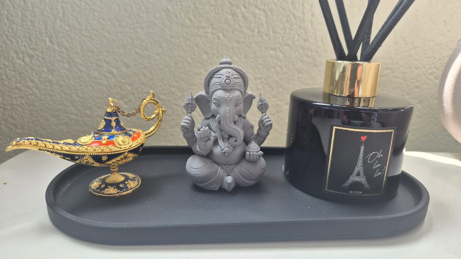 Kleine Ganesha Decoratieve Standbeeld van Kunststof - 8cm – photo 3